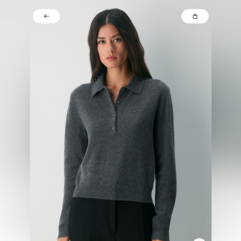 Aritzia polo cashmere sweater size M